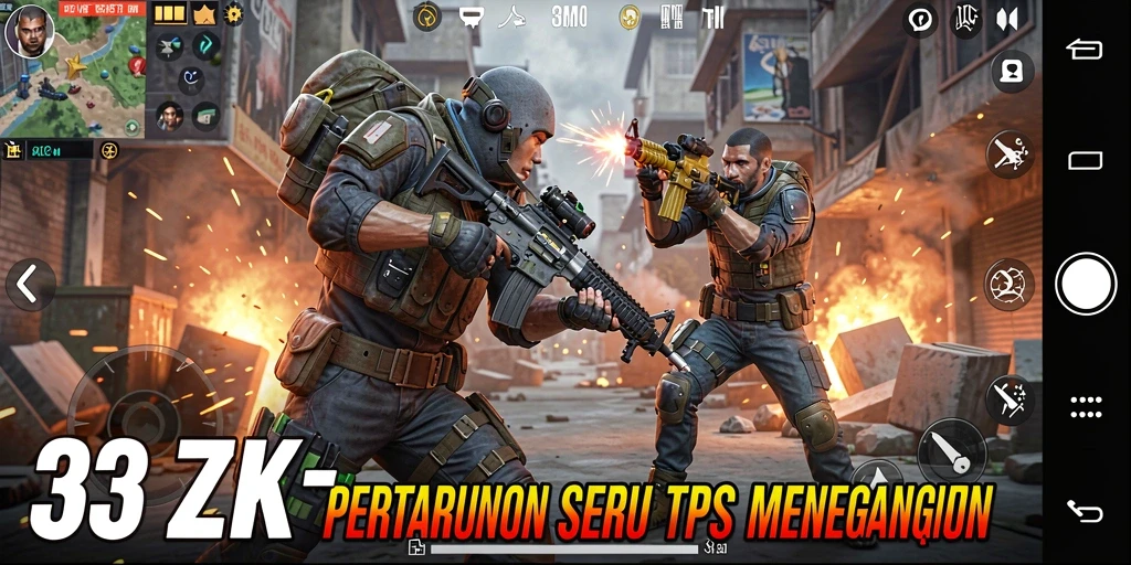 Tampilan gameplay seru dari 33ZK yang penuh aksi.