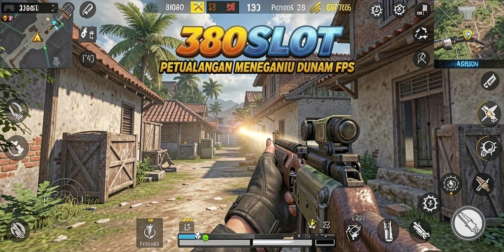 Tampilan aksi seru dari gameplay FPS di 380SLOT.