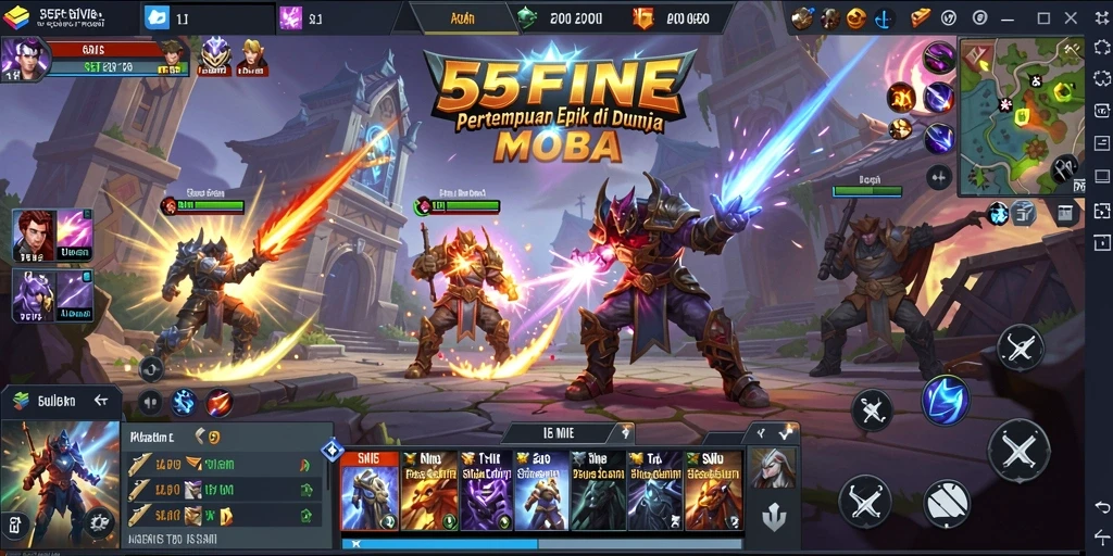 Gameplay seru di dunia <strong>55FIVE</strong> yang penuh aksi.
