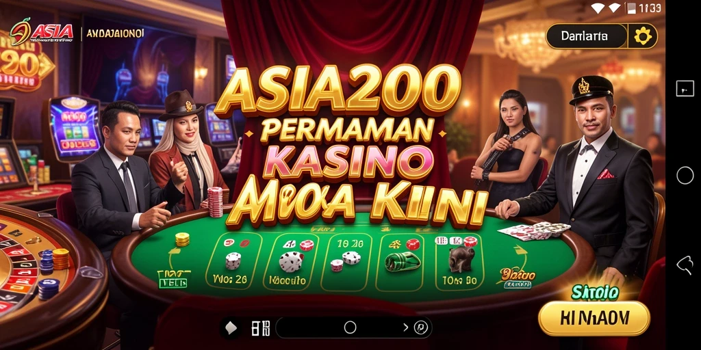 Tampilan menarik dari gameplay Kasino di ASIA200.