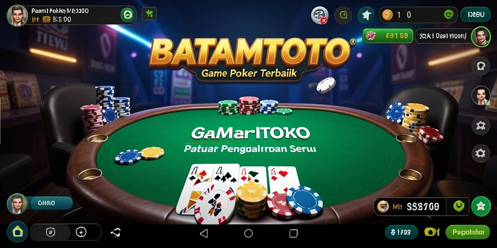 Tampilan gameplay mendebarkan di BATAMTOTO dengan suasana Poker yang nyata.