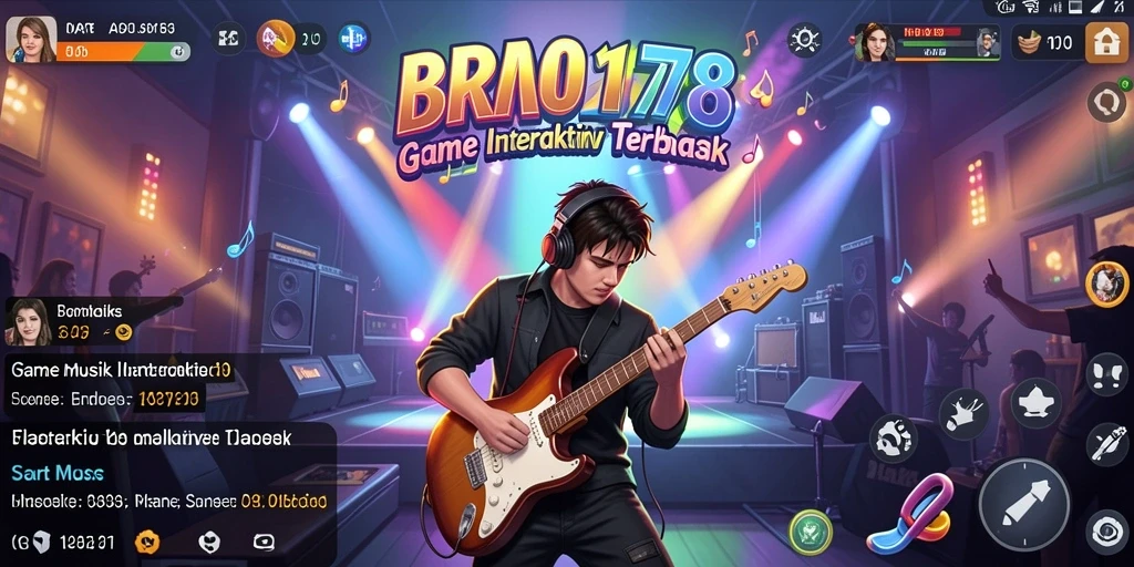 Gameplay interaktif BRO178 yang menyenangkan dengan berbagai lagu.