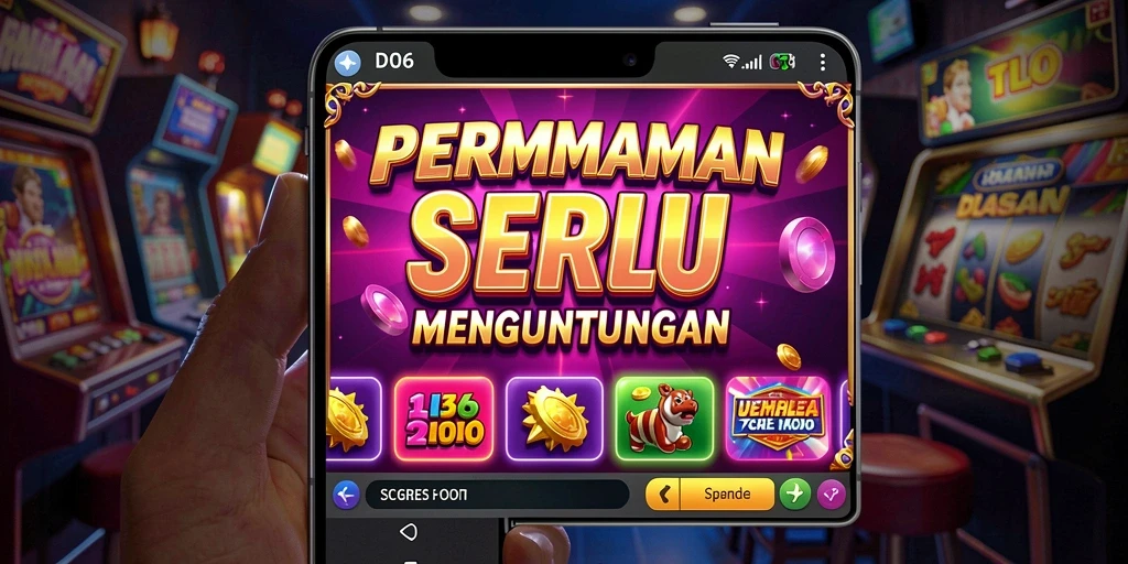 Tampilan gameplay D06 yang menarik saat memutar gulungan slot.