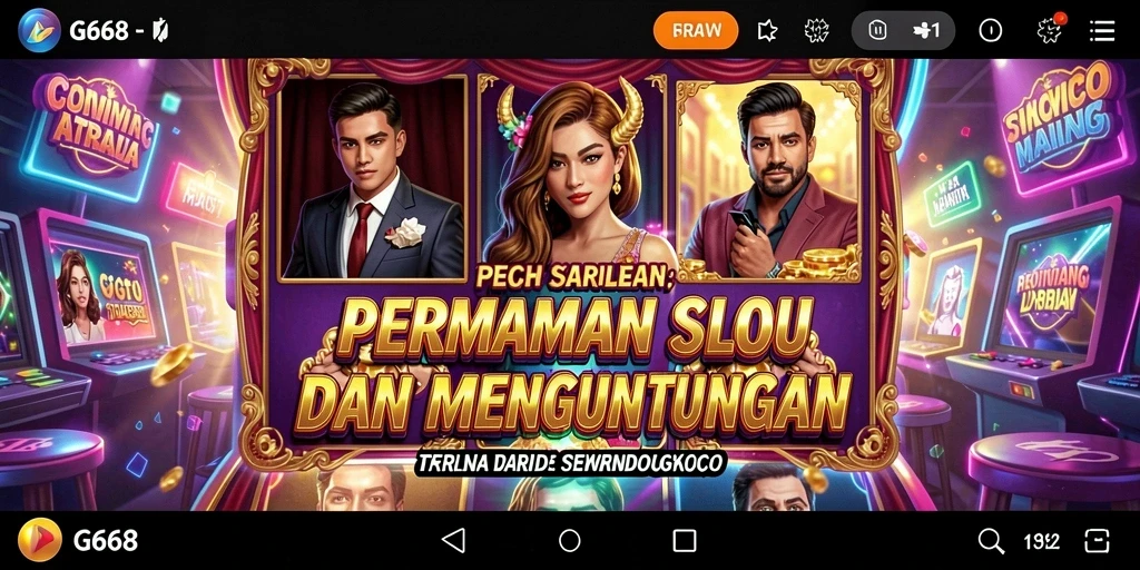 Tampilan gameplay G668 dengan mesin Slot yang menarik dan fitur bonus.