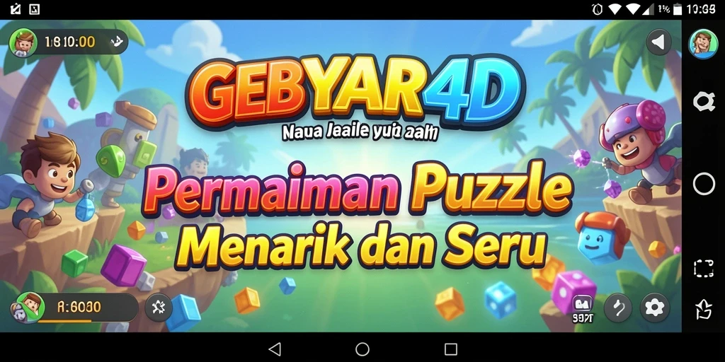 Screenshot dari gameplay GEBYAR4D yang menampilkan puzzle yang menantang dan menarik.