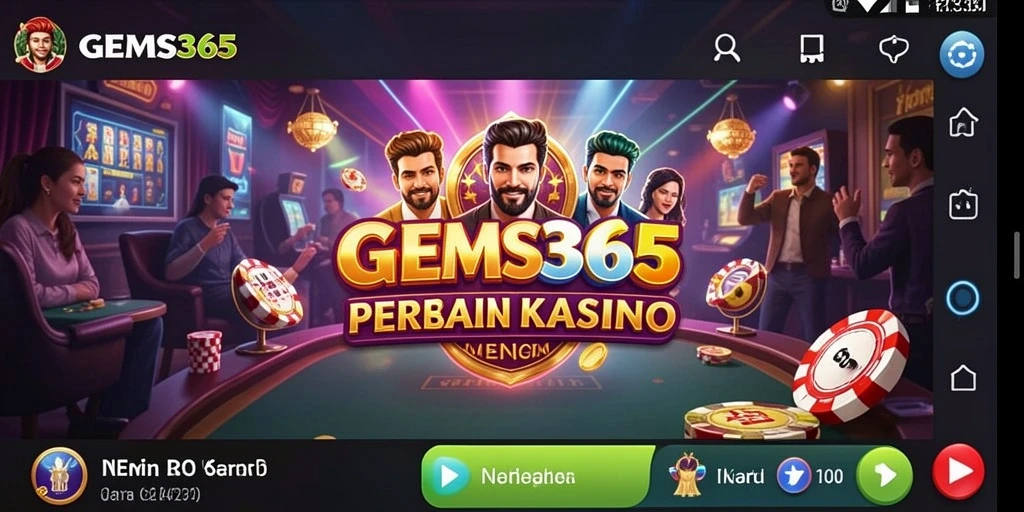 Tampilan seru dan menarik dari gameplay Kasino di GEMS365.