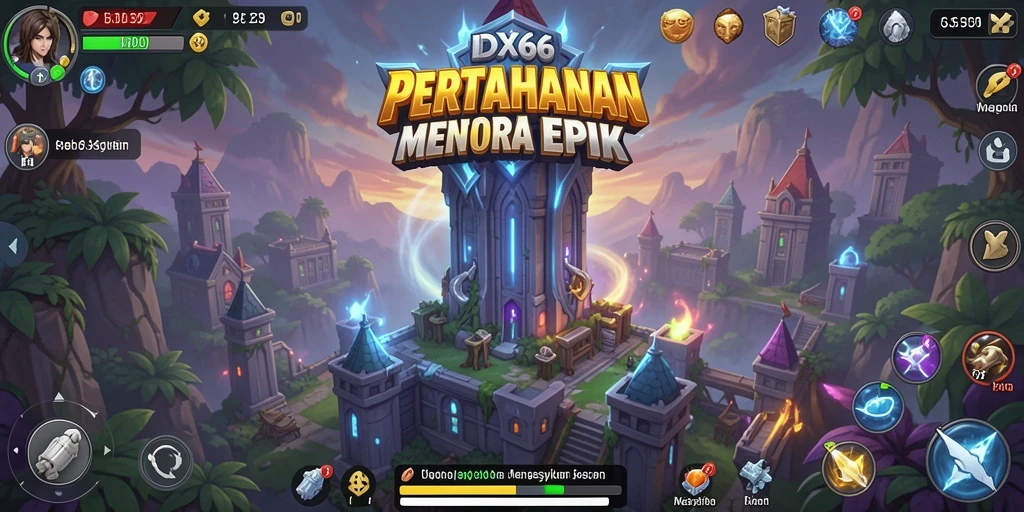 Tampilan gameplay menarik dalam pertahanan menara IDX66.