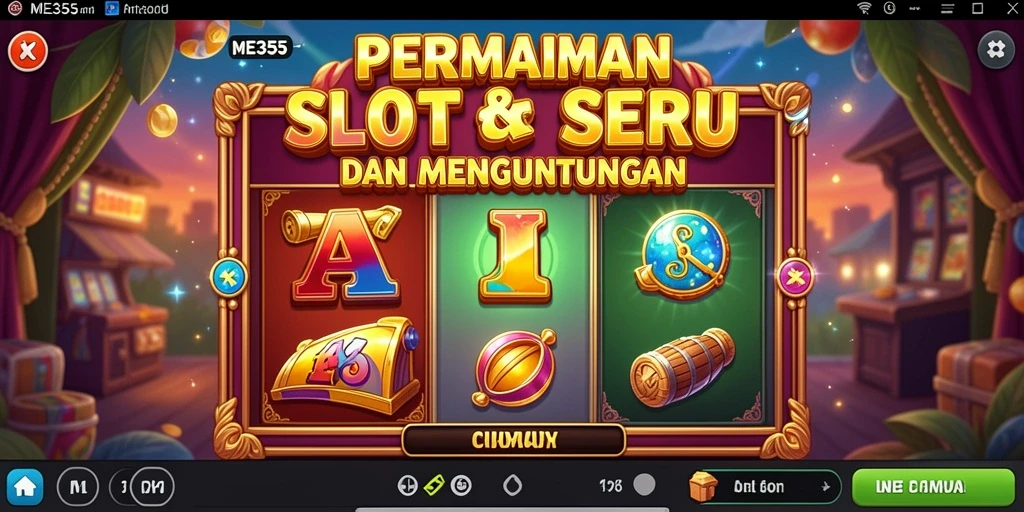 Menampilkan tampilan menarik dari gameplay Slot ME355.