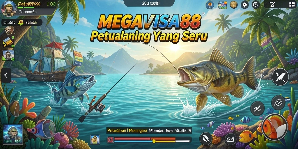 Screenshot gameplay MEGAVISA88 dengan momen memancing yang mengasyikkan.