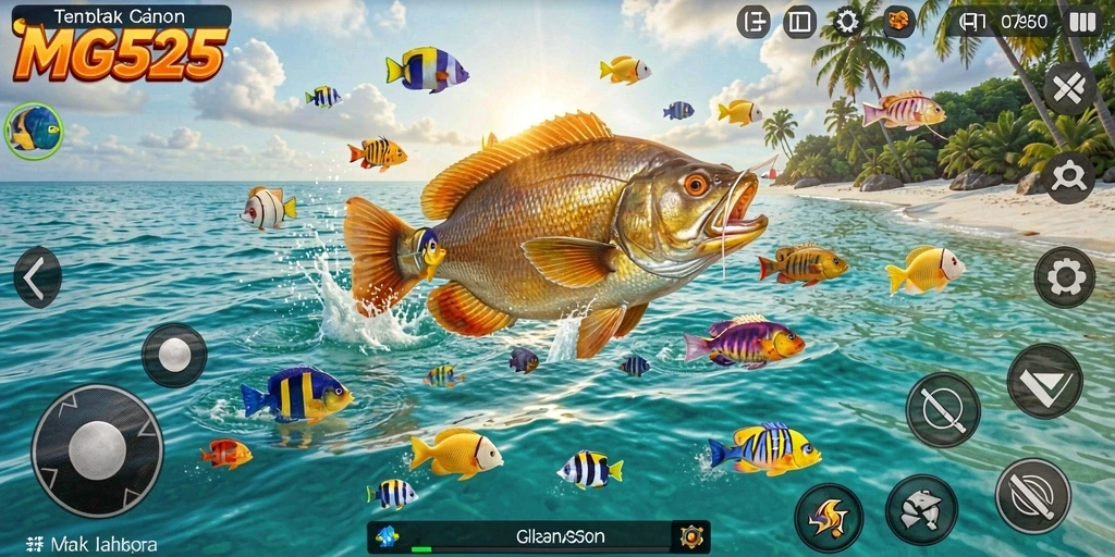 Gameplay seru saat menangkap ikan di MG525.