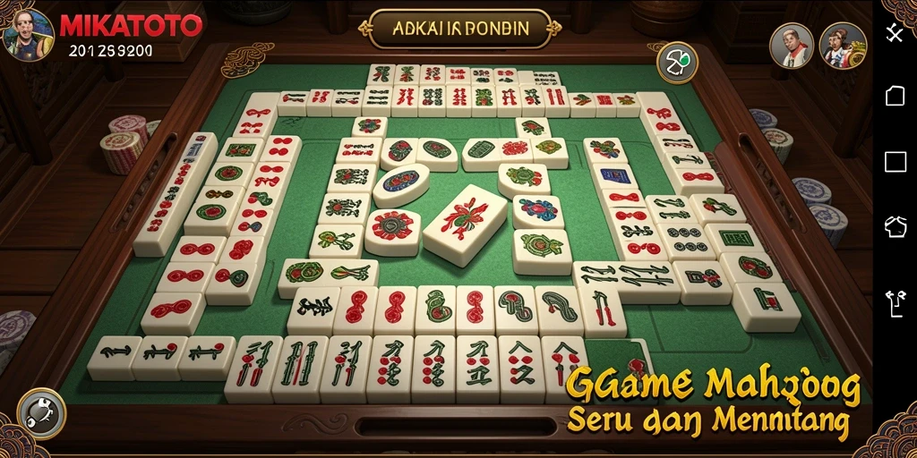 Screenshot MIKATOTO menampilkan gameplay Mahjong yang mendebarkan.