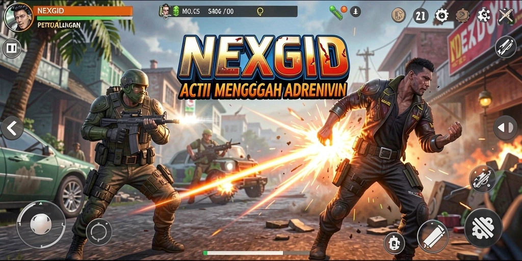 Tampilan gameplay NEXGID yang memikat dan penuh aksi.