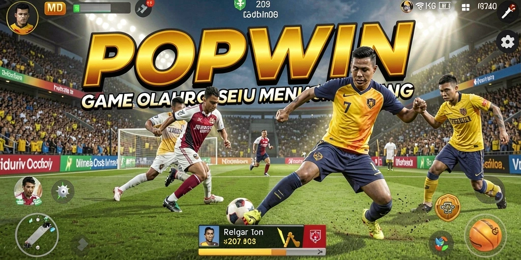 Tampilan gameplay seru dari POPWIN yang penuh dengan aksi olahraga.