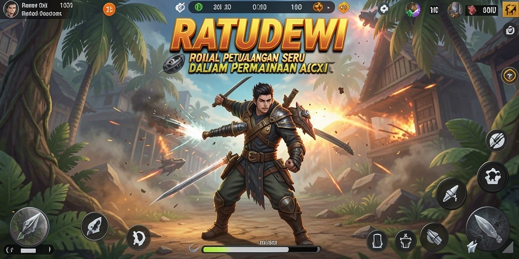 Screenshot utama RATUDEWI menunjukkan pertarungan aksi yang mendebarkan.