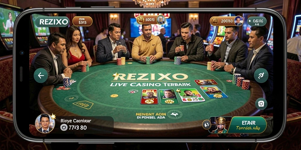 Gameplay menarik di aplikasi Live Casino REZIXO dengan dealer profesional.