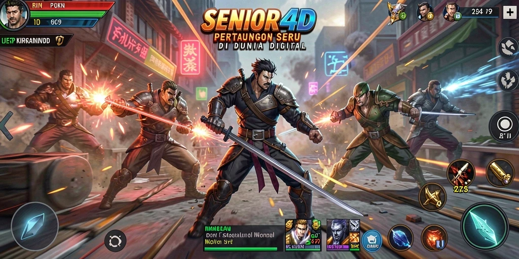 Gameplay menarik dalam SENIOR4D menunjukkan pertarungan dinamis dan menarik.