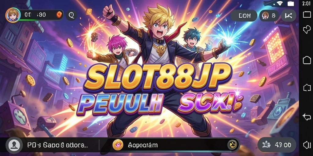 Tampilan gameplay SLOT88JP dengan karakter Anime yang mengasyikkan.