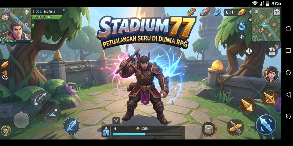 Tampilan gameplay yang mengasyikkan dalam STADIUM77.