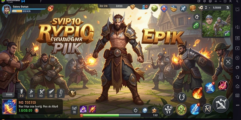 Tampilan gameplay menakjubkan dari RPG SVIP10 dengan karakter yang dinamis.