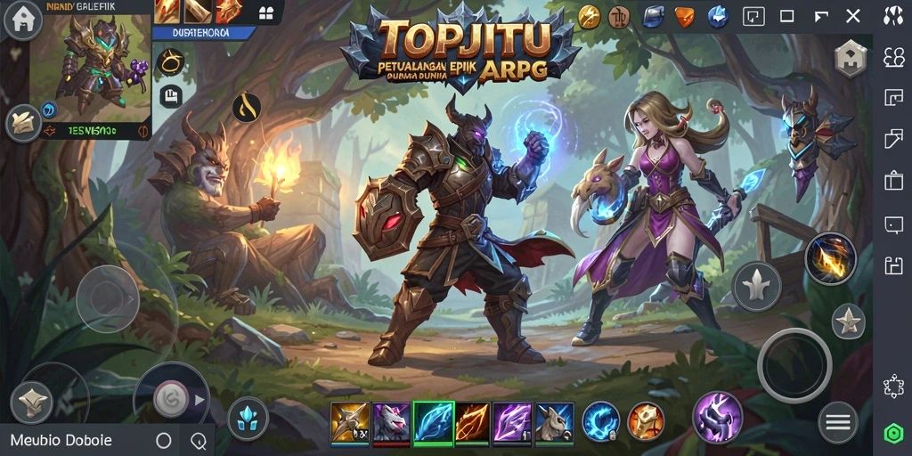 Tampilan gameplay TOPJITU yang menegangkan dan menantang.