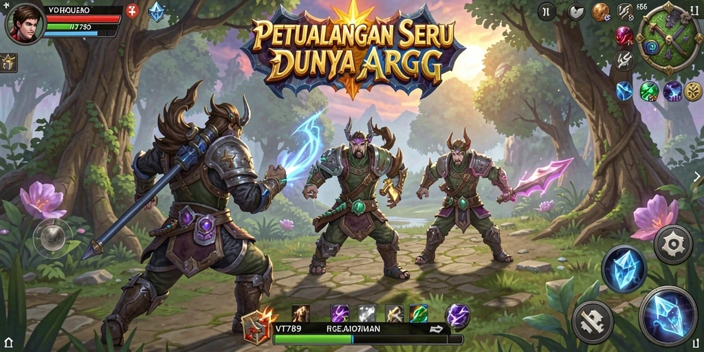 Screenshot VT789 menunjukkan pertarungan menegangkan dalam game ARPG.
